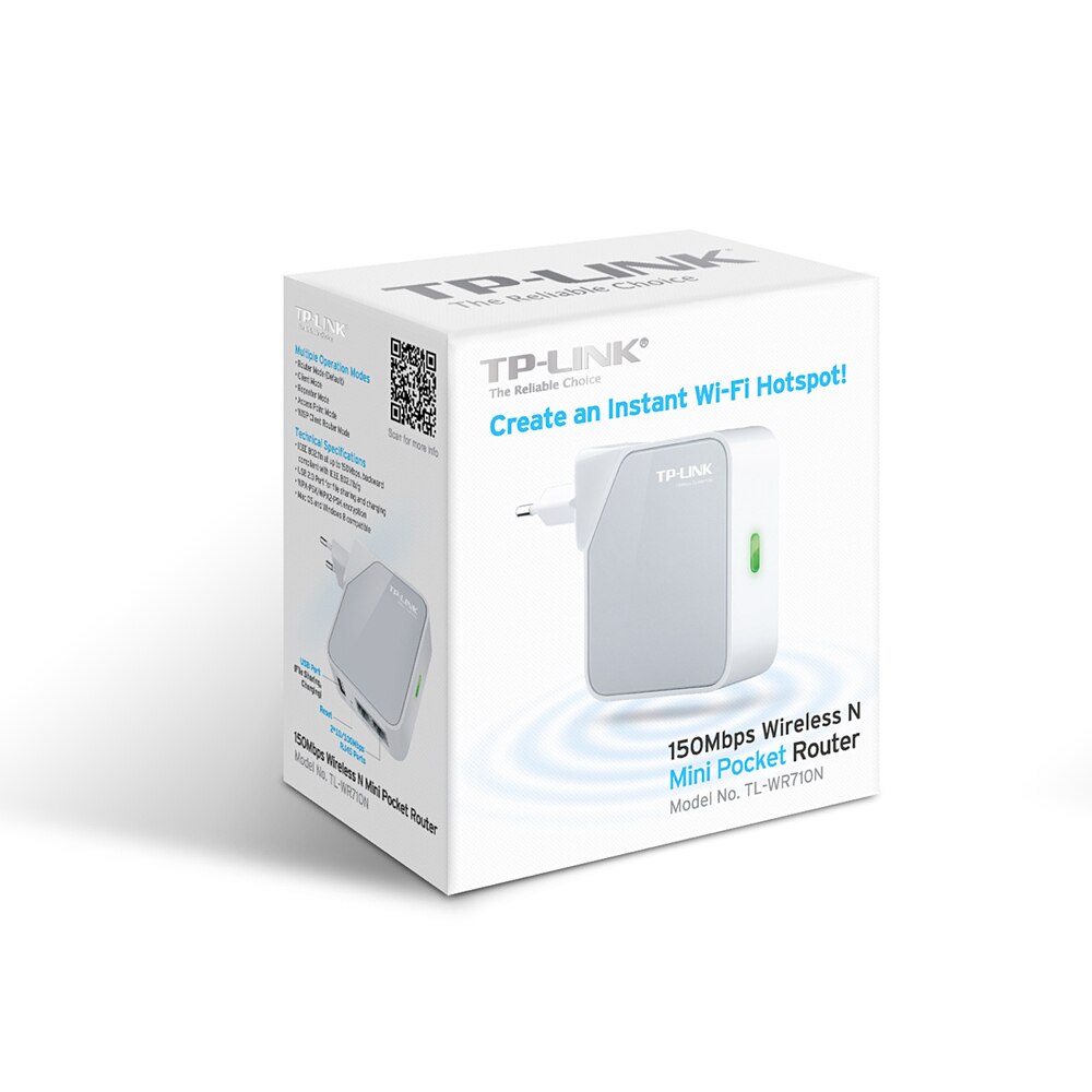 Wi-Fi Pocket Router/AP/TV Adapter/Repeater TPLINK TL-WR710N